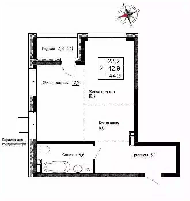 2-к кв. Приморский край, Надеждинский район, пос. Новый ул. Ленина, ... - Фото 1