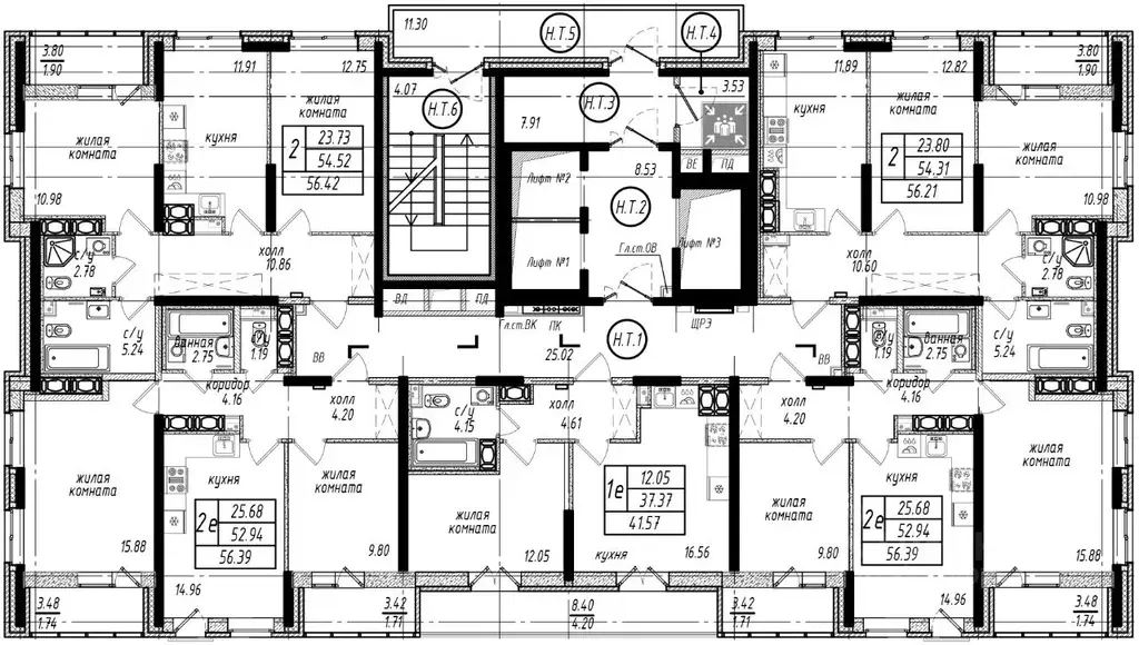 2-к кв. Санкт-Петербург пос. Парголово, ул. Валерия Гаврилина, 5 (57.3 ... - Фото 2
