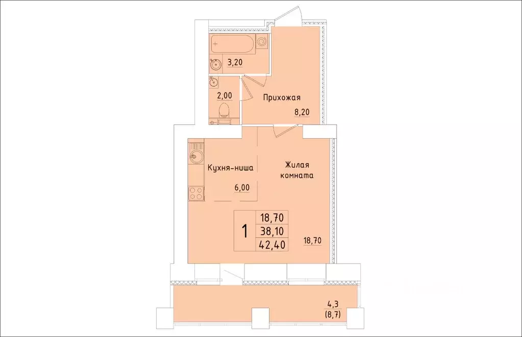 1-к кв. Кировская область, Киров Хлебозаводской проезд, 6 (42.4 м) - Фото 1