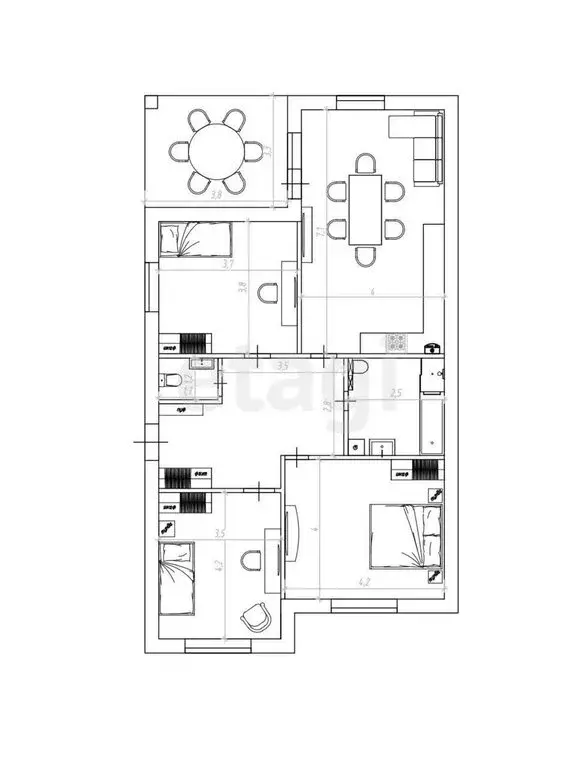 Дом в Ставрополь, садовое товарищество Рябина (120 м) - Фото 1