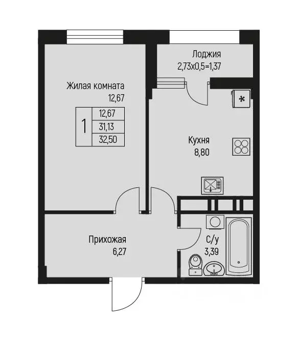 1-к кв. Адыгея, Тахтамукайский район, Старобжегокайское с/пос, Новая ... - Фото 1
