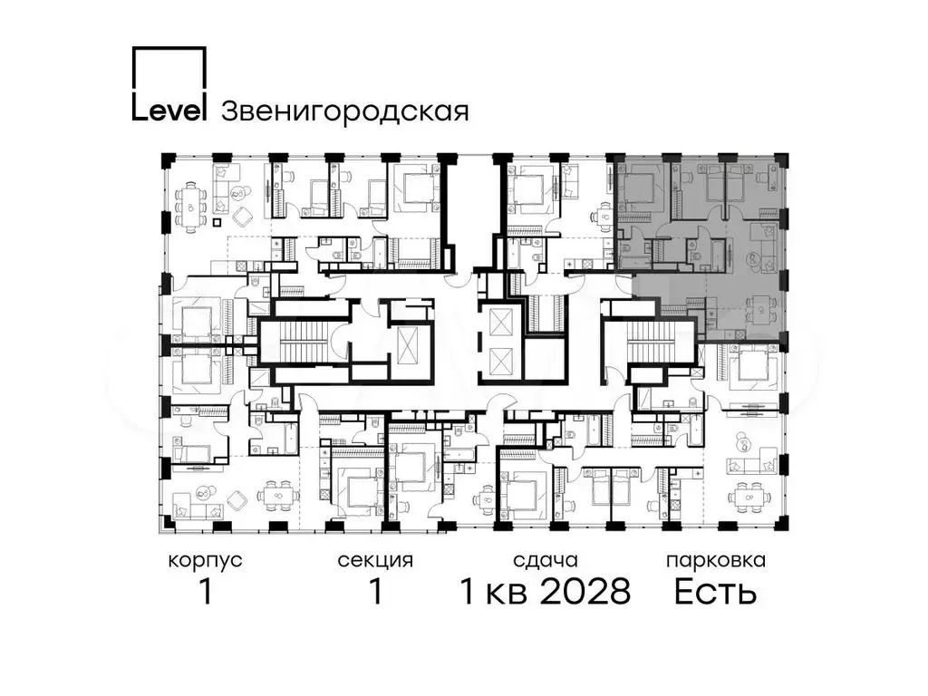 4-к. квартира, 78,6 м, 36/48 эт. - Фото 1