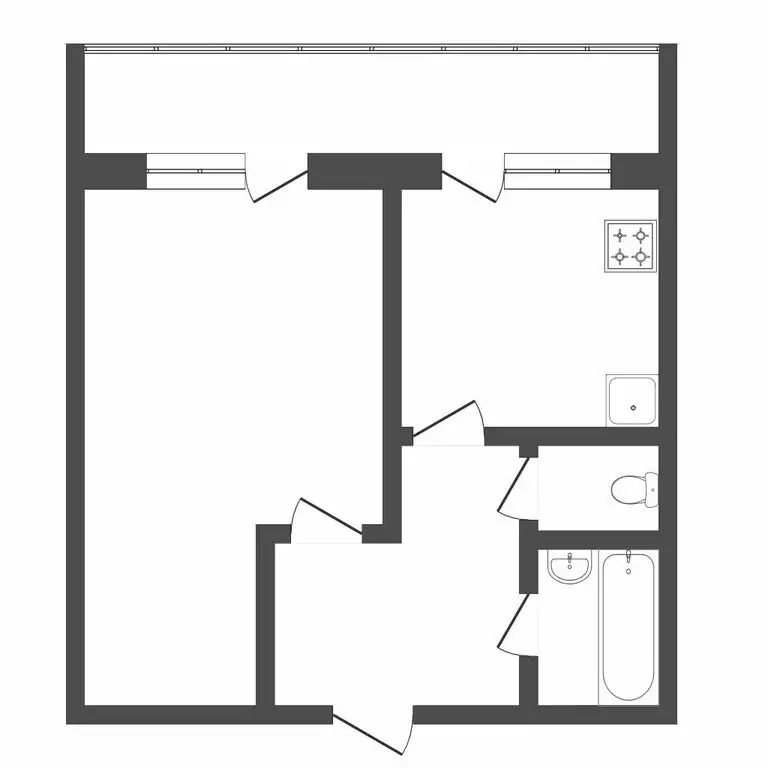 1-комнатная квартира: Тюмень, улица Щербакова, 98 (34 м) - Фото 0