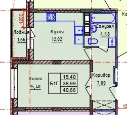 Продаётся 1-к квартира, 40.66 м - Фото 0