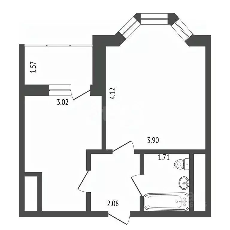 1-к кв. Московская область, Одинцово ул. Кутузовская, 74в (37.1 м) - Фото 2