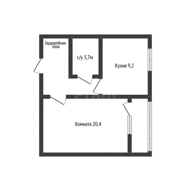 1-комнатная квартира: Казань, Волочаевская улица, 8 (41.8 м) - Фото 1