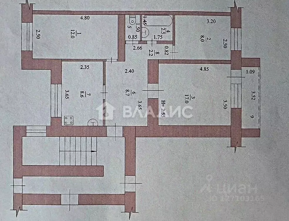 3-к кв. Краснодарский край, Ейск Коммунистическая ул., 20/6 (60.3 м) - Фото 1