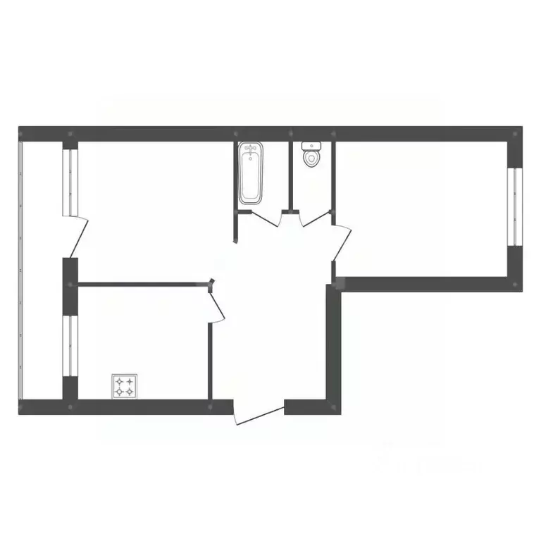 2-к кв. Амурская область, Белогорский муниципальный округ, с. ... - Фото 1