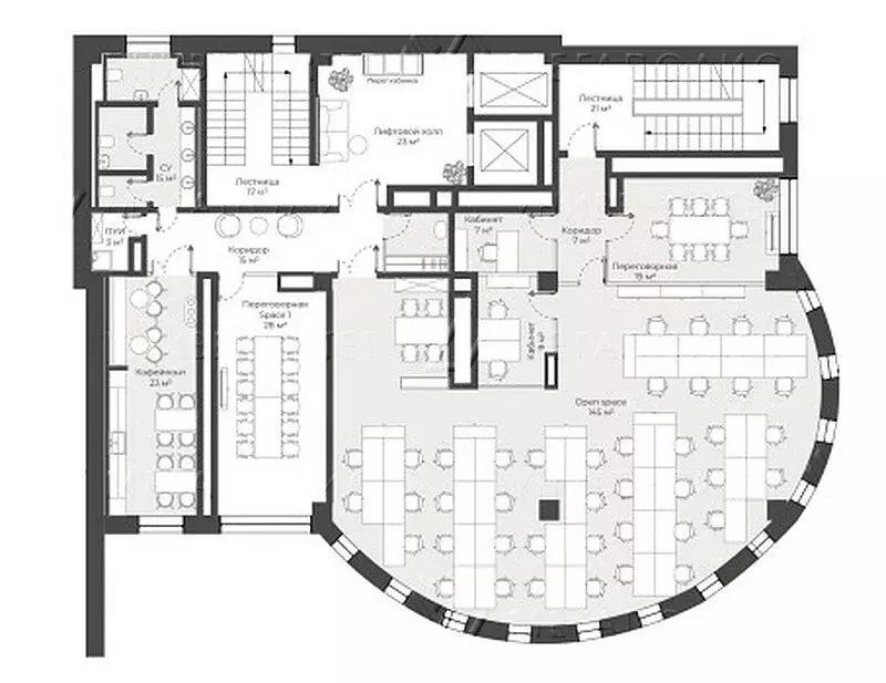 Офис (310 м) - Фото 1