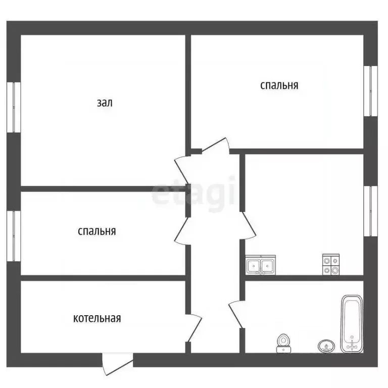 Дом в Тюменская область, с. Ярково ул. Новоселов (110 м) - Фото 2