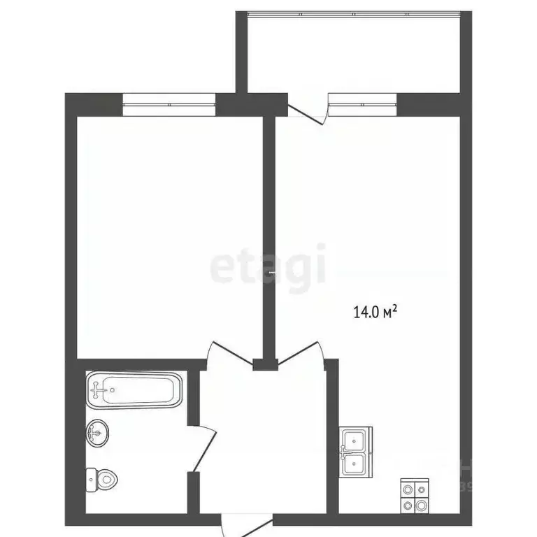 1-к кв. Вологодская область, Вологда ул. Возрождения, 86 (33.1 м) - Фото 2