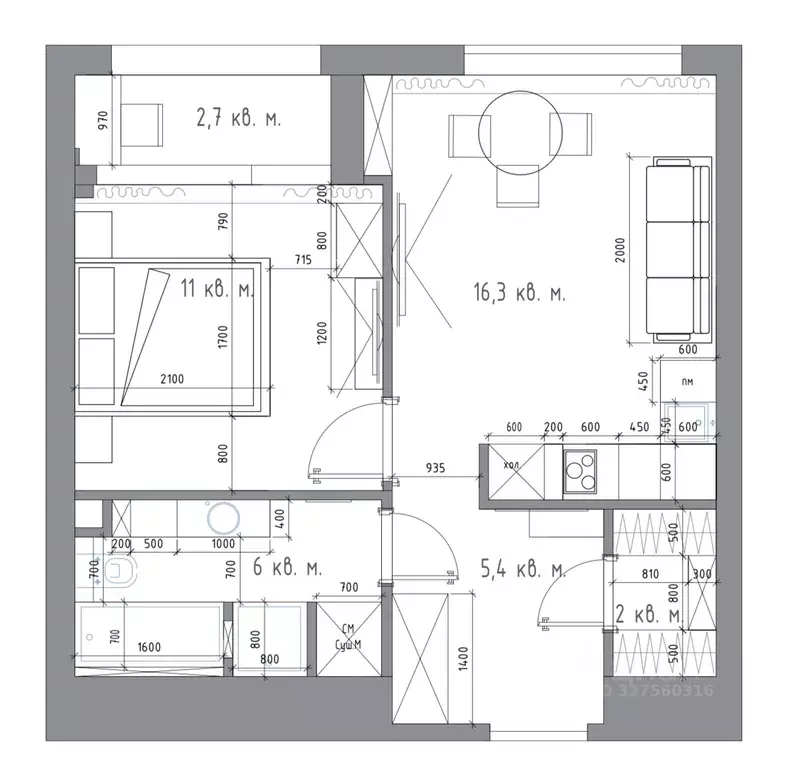 2-к кв. Москва ул. Академика Волгина, 2 (41.2 м) - Фото 1