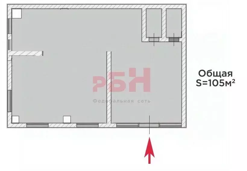 Торговая площадь в Тюменская область, Тюмень Полевая ул., 117к7 (105 ... - Фото 2
