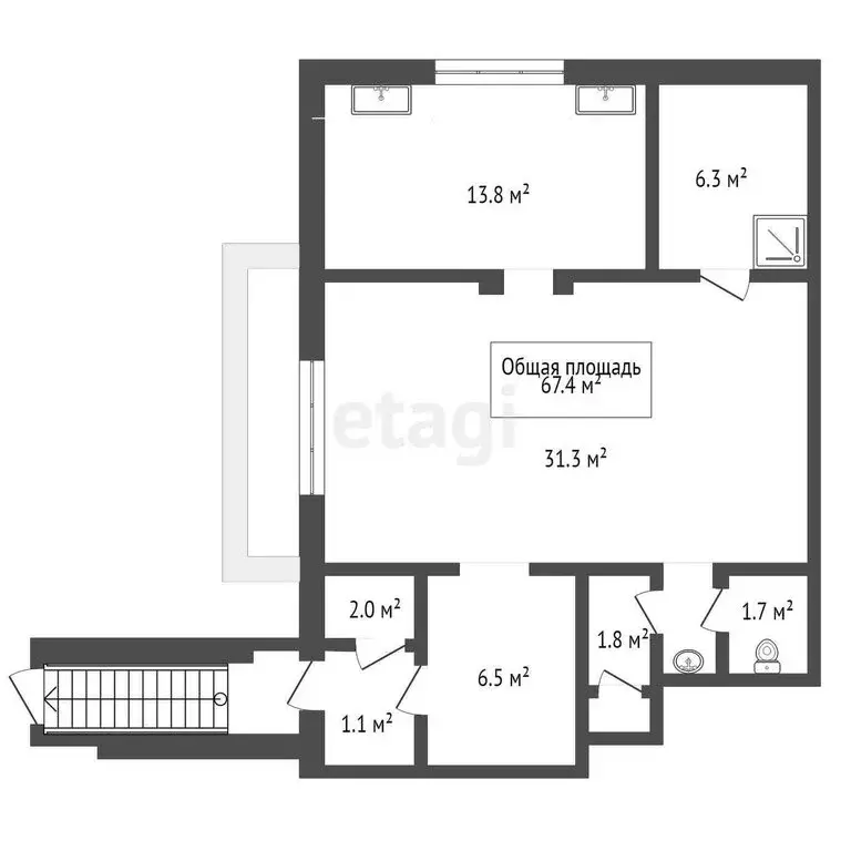 Офис (67.4 м) - Фото 0