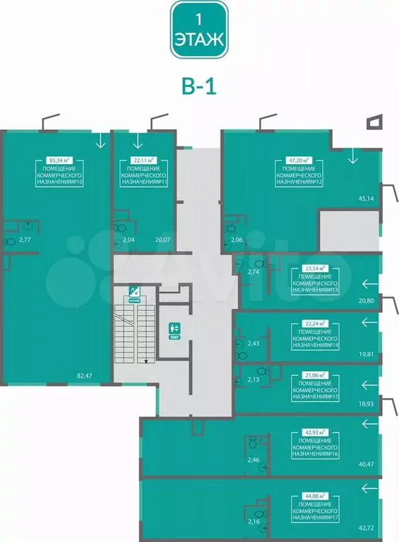 Продам помещение свободного назначения, 42.93 м - Фото 1