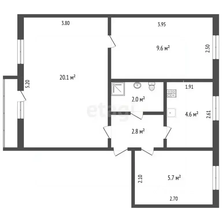 2-к кв. Крым, Ялта муниципальный округ, Массандра пгт ул. Мира, 24 ... - Фото 2