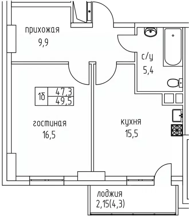 1-к кв. Саха (Якутия), Якутск просп. Михаила Николаева, 3/6 (49.5 м) - Фото 0