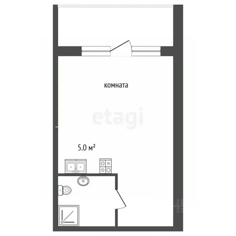 Студия Крым, Алушта Профессорский Уголок мкр,  (20.7 м) - Фото 2