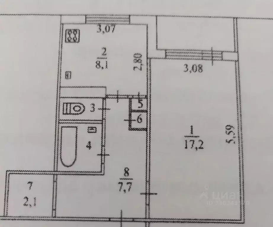 1-к кв. Ленинградская область, Гатчина ул. Новоселов, 9 (40.0 м) - Фото 2