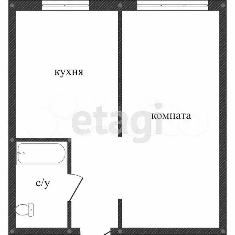 1-к. квартира, 35,6 м, 3/5 эт. - Фото 0