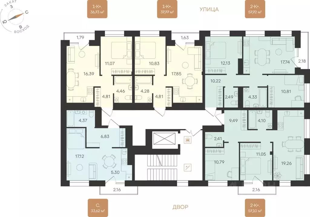 1-к кв. Ямало-Ненецкий АО, Новый Уренгой Уютный мкр,  (37.77 м) - Фото 2