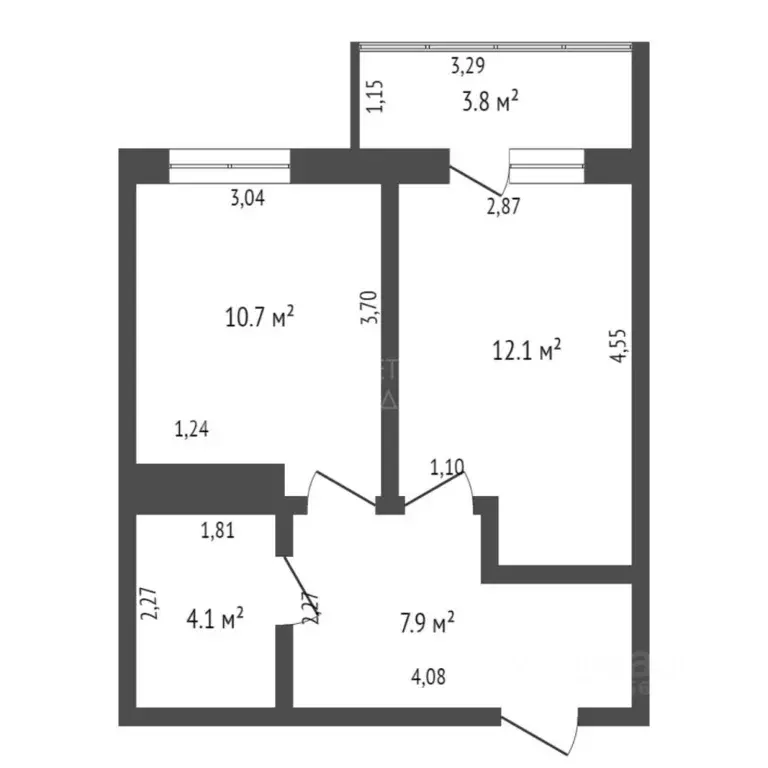 1-к кв. тюменская область, тюмень ул. тимофея чаркова, 81к2 (34.8 м) - Фото 1