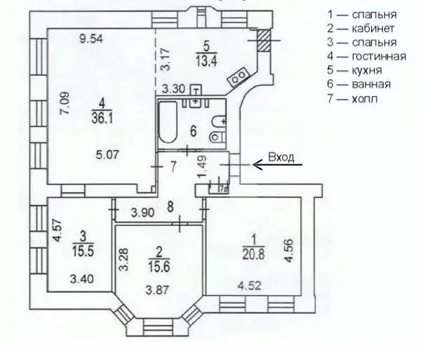 4-к кв. Москва Пятницкая ул., 43С1 (120.0 м) - Фото 1