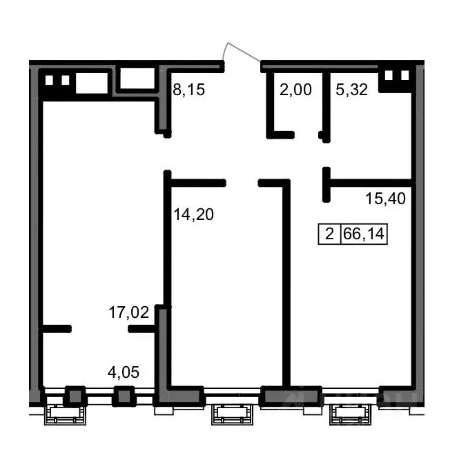 2-к кв. Волгоградская область, Волгоград ул. 8-й Воздушной Армии, 3 ... - Фото 1