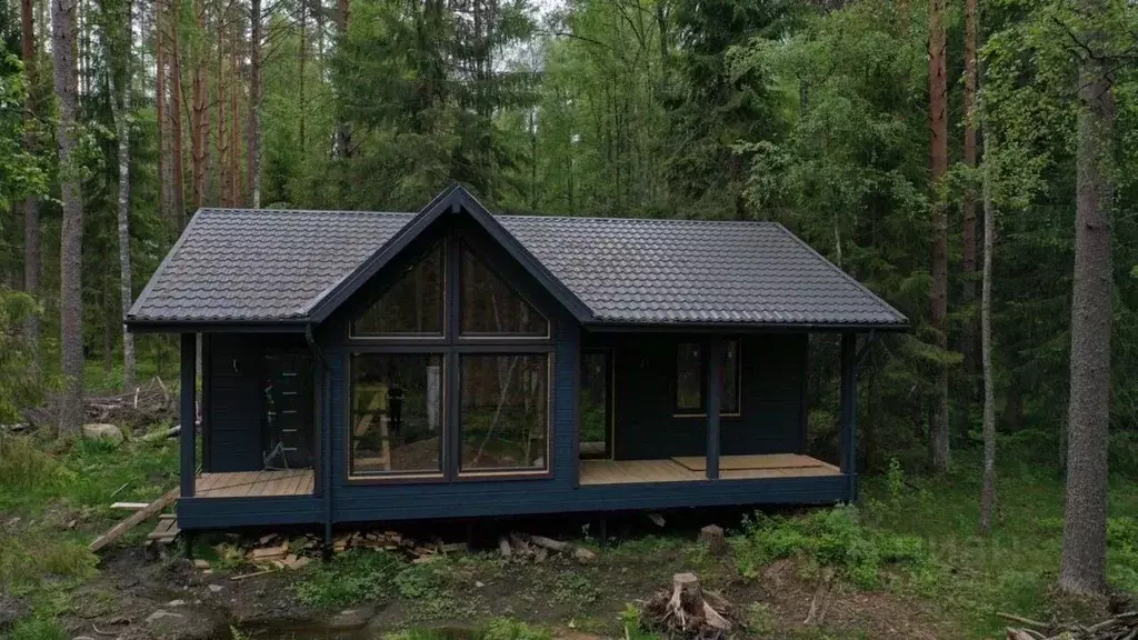Дом в Ленинградская область, Приозерский район, Сосновское с/пос, д. ... - Фото 1