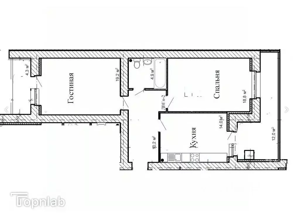 2-к кв. Тамбовская область, Тамбов Набережная ул., 74к1 (83.4 м) - Фото 2