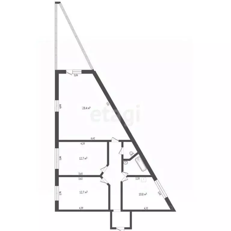 3-к кв. Томская область, Томск просп. Ленина, 195 (80.0 м) - Фото 1