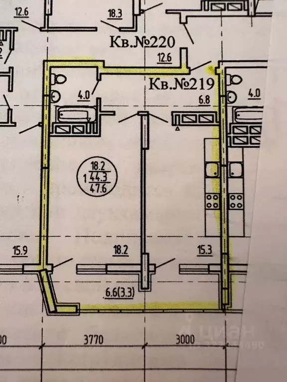 1-к кв. Самарская область, Самара просп. Карла Маркса, 246Б (50.9 м) - Фото 1