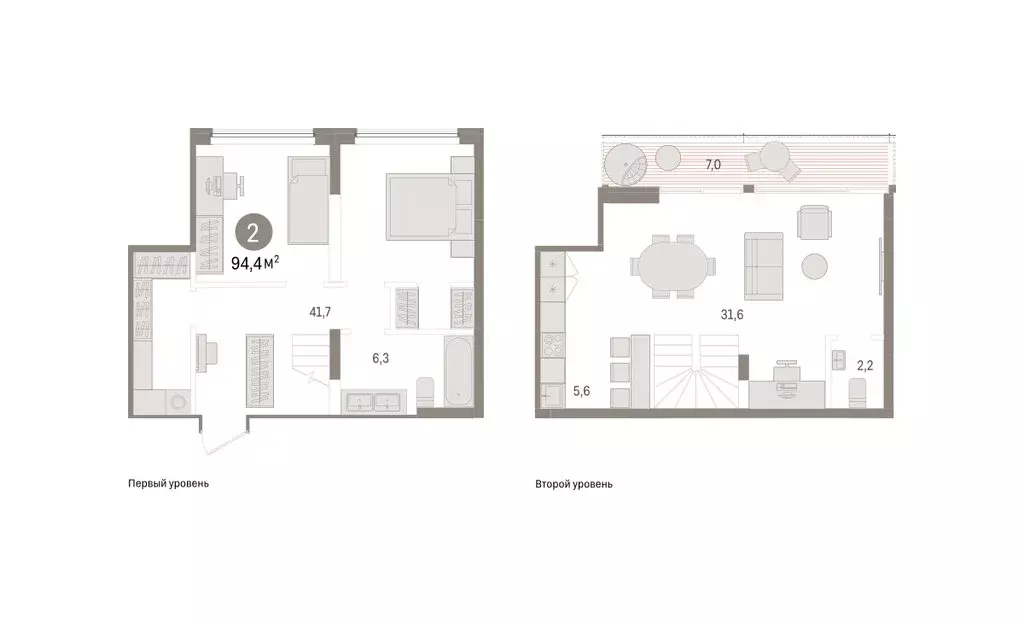 2-комнатная квартира: Тюмень, Причальная улица, 5 (94.4 м) - Фото 1