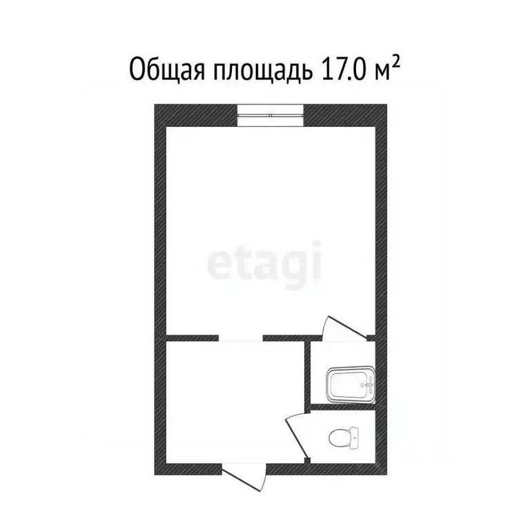1-к кв. Костромская область, Кострома Профсоюзная ул., 13к2 (17.0 м) - Фото 2