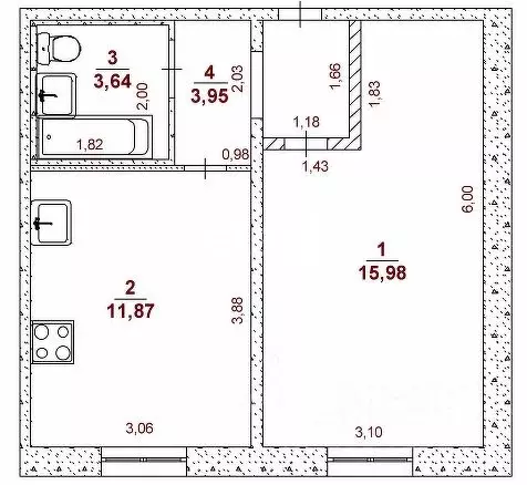 1-к кв. Ульяновская область, Ульяновск Верхнеполевая ул., 15 (35.4 м) - Фото 2