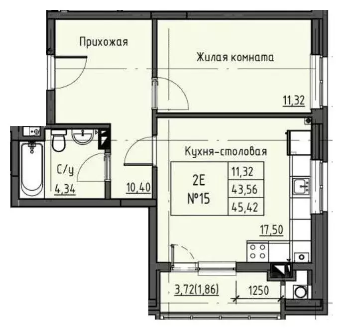 1-к кв. Ростовская область, Батайск Авиагородок мкр,  (45.4 м) - Фото 0