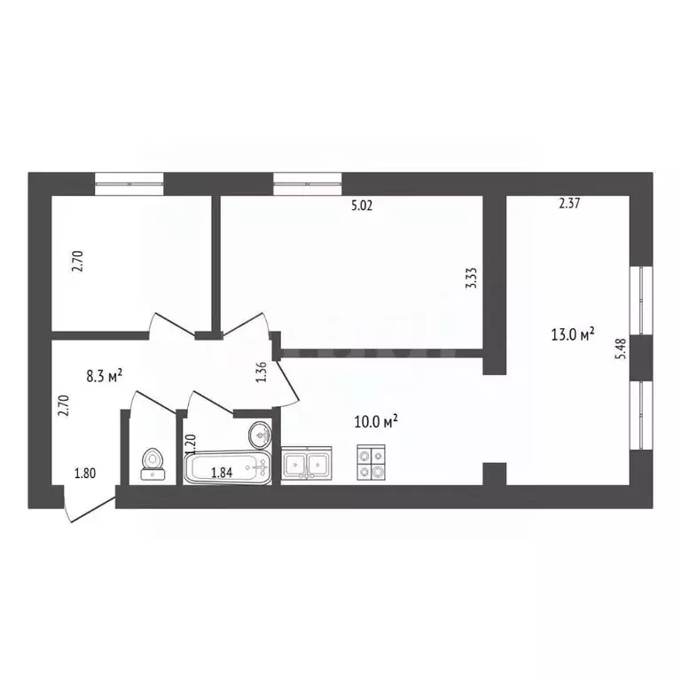 3-к кв. Калужская область, Медынь ул. Комарова, 7 (57.8 м) - Фото 2