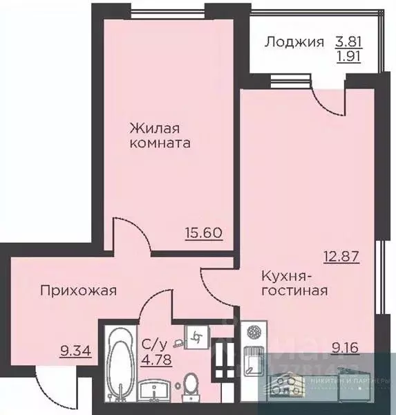 1-к кв. Воронежская область, Воронеж ул. Ломоносова, 116Б (53.7 м) - Фото 0