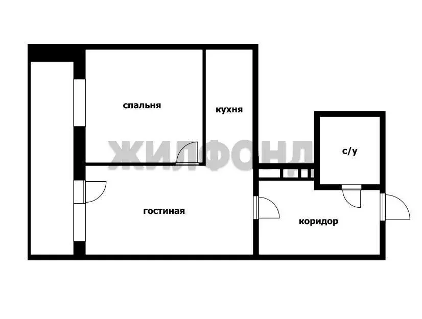 2-комнатная квартира: Новосибирск, улица Добролюбова, 162/1 (39.1 м) - Фото 0