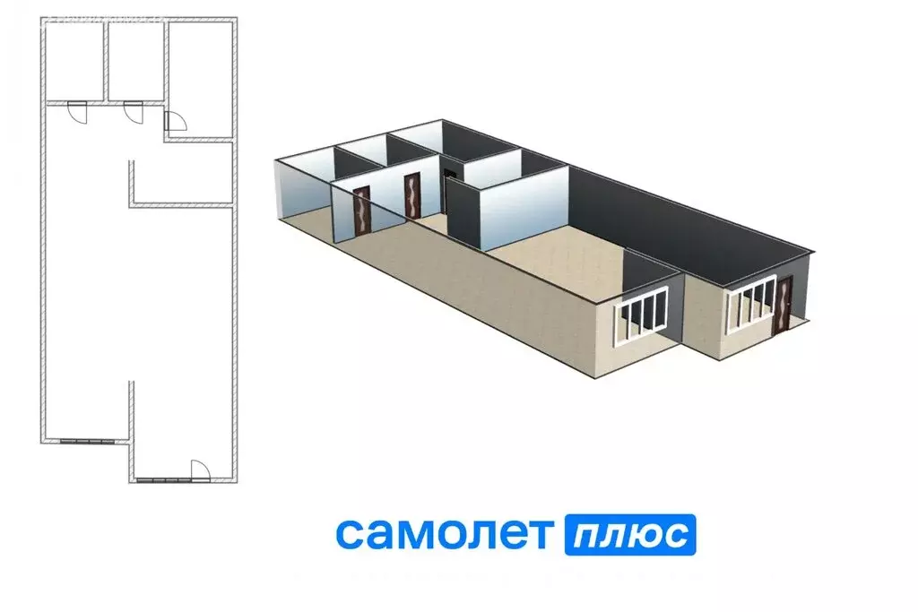 Помещение свободного назначения (81.9 м) - Фото 1