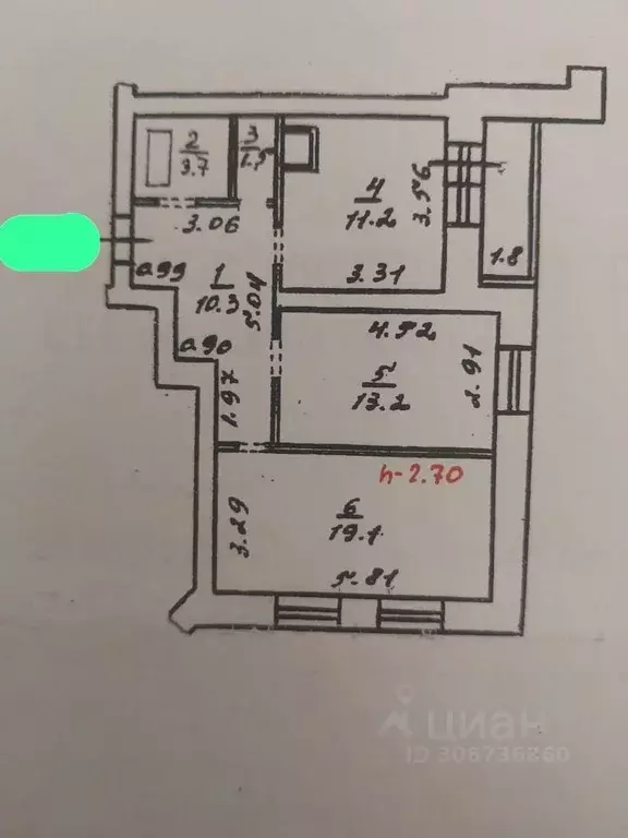 2-к кв. Тверская область, Тверь ул. Фадеева, 46 (60.0 м) - Фото 0