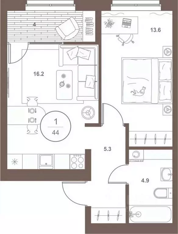 1-к кв. Пензенская область, Пенза Арбеково жилрайон, Дальнее Арбеково ... - Фото 2