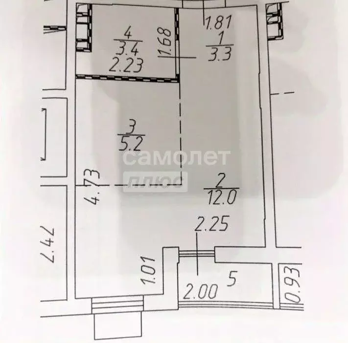 Студия Москва пос. Коммунарка, ул. Потаповская Роща, 20к2 (26.7 м) - Фото 2