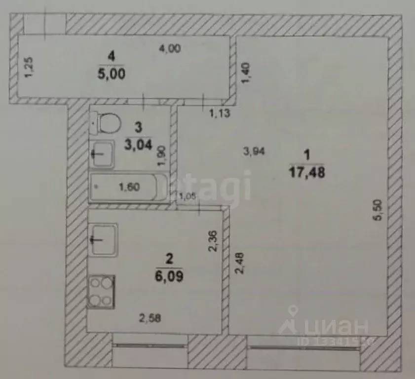 1-к кв. Ульяновская область, Ульяновск ул. Карла Маркса, 35А (32.0 м) - Фото 1