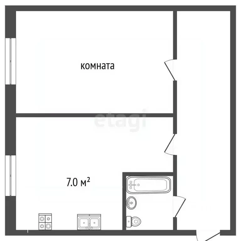 1-к кв. Мордовия, Саранск бул. Эрьзи, 19 (29.0 м) - Фото 2