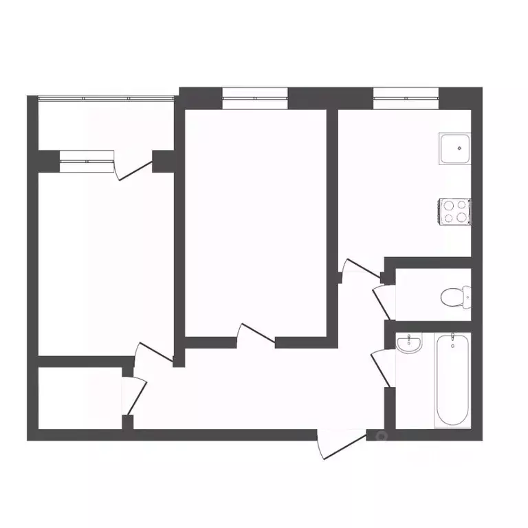 2-к кв. Тюменская область, Тюмень ул. 30 лет Победы, 138 (49.3 м) - Фото 1