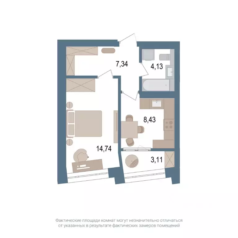 1-к кв. Башкортостан, Уфа ул. Пархоменко, 156Ж (36.5 м) - Фото 1