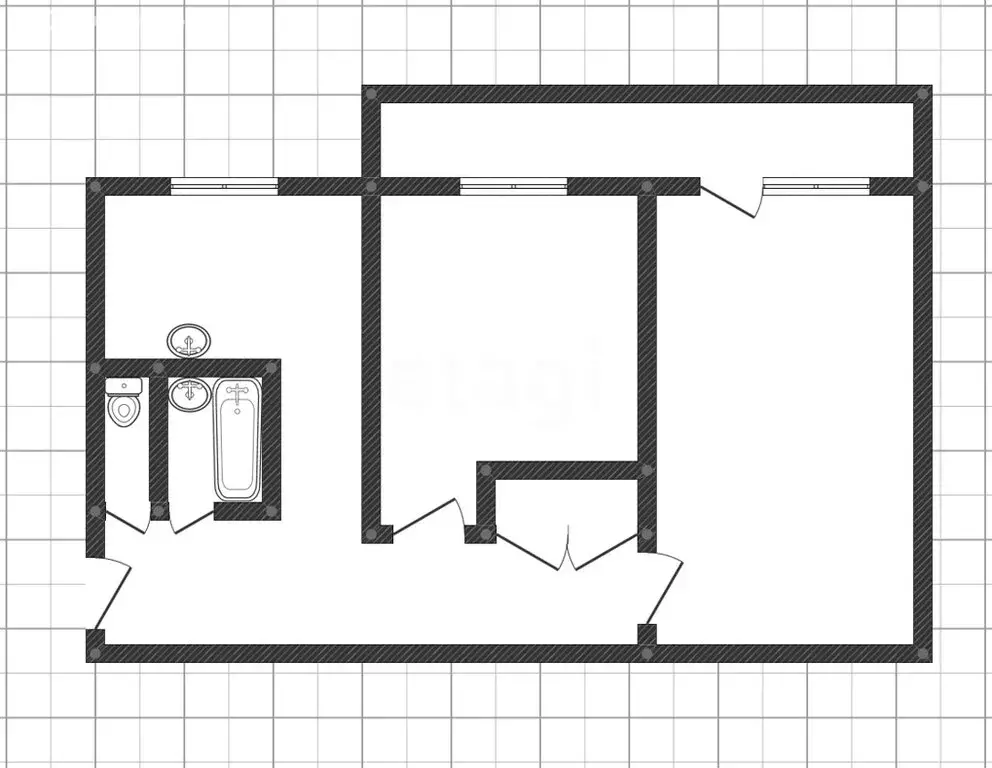 2-комнатная квартира: Ангарск, 7-й микрорайон, 12А (52.1 м) - Фото 1