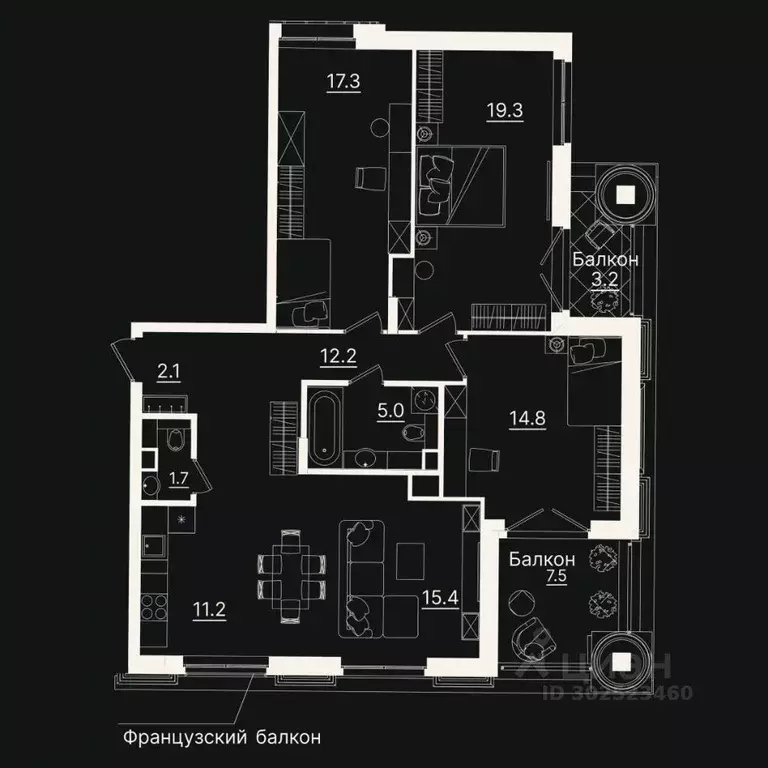 3-к кв. Тюменская область, Тюмень ул. Щербакова, 2к3 (110.8 м) - Фото 0