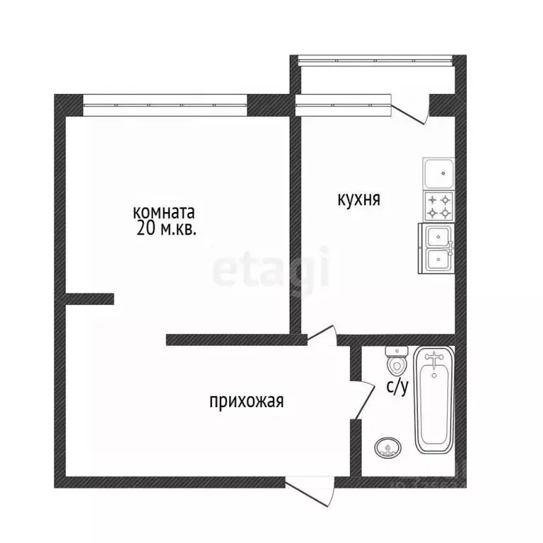 1-к кв. Воронежская область, Воронеж ул. Переверткина, 2 (35.6 м) - Фото 2